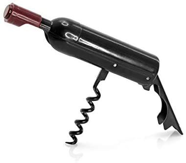 DISOK - Lotes de Sacacorchos magnéticos con forma de botella de vino en color negro presentado en caja de cartón. Accesorios para bares, vinotecas, regalos de empresa navidad, bodas, fiestas (50)