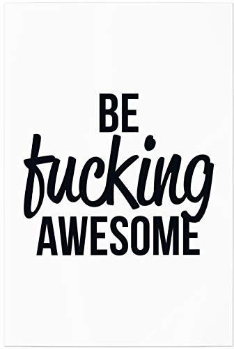 JUNIWORDS Poster, Be Fucking Awesome, 30 x 45 cm