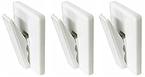 Vision4ever SELF Adhesive Bill Clips Kitchen Tea Towel Apron Oven Glove Clamp Holder White Color Easy to Use