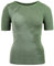 duParc Women's Active Wear Sportshirt, nahtlos, schnell trocknend, Melange-Effekt Yoga Shirt, Grün, Large