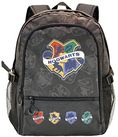 Harry Potter College-Mochila Fight HS Fan, Gris, 31 x 44 cm, Capacidad 24 L