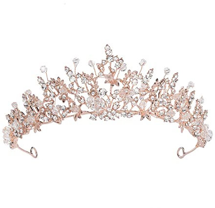 Tiara Kristallkrone für Bridal, Prinzessin Diadem Hochzeit Tiara Crown für Hochzeit Abschlussbälle Proms Festzüge Parties Geburtstag