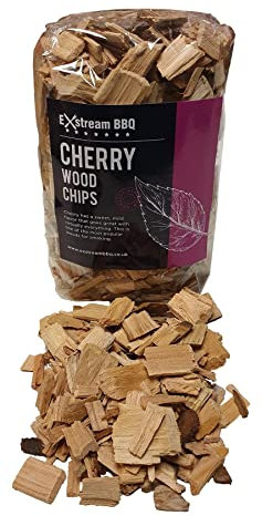 Exstream BBQ Barbecue Smoking Wood Chips *Over 16 Great Flavours in 1, 5 & 10 Litres* (Cherry 1 Litre)