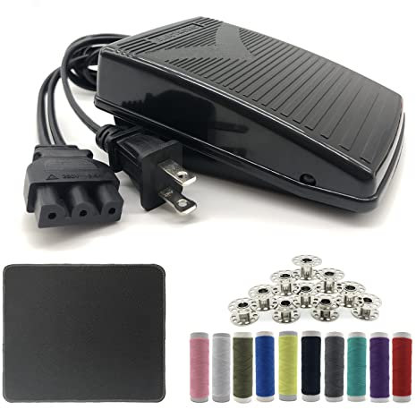 Singer Nähmaschinen-Pedal und Netzkabel, mit Fußpedal-Anti-Rutsch-Pad, geeignet für Singer 2263, 2277, e99670, 1304, 4423, 4411, 4452, 4432, 4562, 44s, 3116, 3223, 3337, 3342, 1507 2273. 2259, 2250