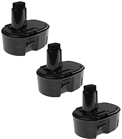 EXTENSILO 3x Battery Replacement for Dewalt W9091 for Power Tools (3300 mAh, NiMH, 14.4 V)