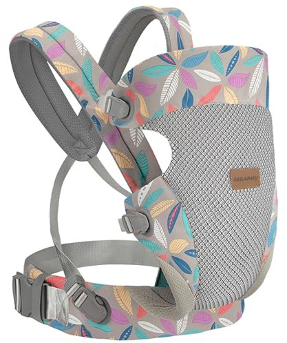 SERAPHY Babytrage, Embrace Cosy 4-in-2-Babytrage Ergonomisch verstellbarer Halter, tragbar, umwandelbar, vorne und hinten
