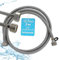 DL-pro Rallonge de tuyau d'alimentation 2 m 3/4 droit/droit -15° à +90° en acier inoxydable pour machine à laver, lave-vaisselle, lave-vaisselle