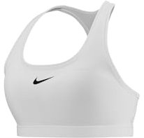 Nike DX6821-100 W NK SWSH MED SPT Bra Sports Bra Damen White/Stone Mauve/Black Größe XL