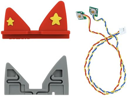 Ersatz-Ohrhörer-Set für Toniebox, 1 Rotes Außenohr, 1 Innenohr, 1 Kabel