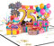 GREETING ART 25 Geburtstag Geschenk,Geburtstagskarten 25 jahre,Geburtstagskarte zum 25. geburtstag,Pop Up Karte Geburtstag 25 für Mädchen Junge Freunde