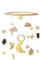 Collazoey Mobile babybett,Mit gehäkelten Monden,Sternenund Wolken hängenden Dekorationen,Holz Mobile Baby Windspiel,Geschenk für Baby Mädchen oder Jungen (C)
