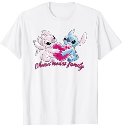 Lilo & Stitch Ohana Heart With Angel T-Shirt