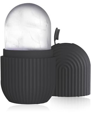 1 Piece Ice Roller, Ice Face, Capsule Face Ice Tray, Ice Arm Cooling Ice Roller, Facial Care, Facial Ice Cube Mold, Ice Massage Face, Ice Contour Care, Reduce Puffiness (Black)