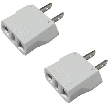 2Stk. Mini Reiseadapter EU/Italien/Brasilien/Australien Typ C/I/L/N auf USA/Kanada/Japan/China Typ A/B 6A 250V 660W Max für Geringleistungsgeräte