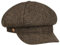 Mayser Coco Tweed Ballonmütze Schirmmütze Baker-Boy-Mütze Newsboy-Mütze Damencap Damen - Made in The EU mit Schirm, Futter, Futter Winter Herbst-Winter - S (55-56 cm) Dunkelbraun