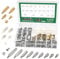 Keadic 192Pcs M4 Male Female Hex Spacers Standoffs Screws Nuts Assortment Kit, Brass Nylon Zinc Plated Motherboard Threaded Pillar for PCB, Computer & Printed Circuit Board
