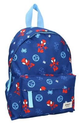 mybagstory - Rucksack Spidey Jungen – Spiderman – Blau – Kinder – Schule – Kindergarten – Grundschule – Schulranzen für Jungen – verstellbare Träger – Geschenkidee – 31 cm, Blau – Spidey – Rucksack –