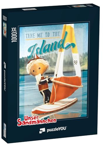 Puzzle 1000 Teile XXL „Unser Sandmännchen: Take me to the Island, 1985“