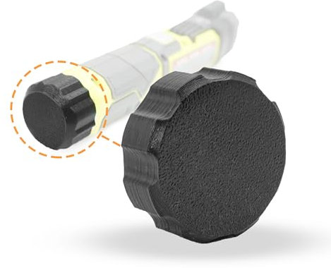 SplashNColor Replacement Battery Cover Cap for Ryobi USB Light Series FVL51 & FVL56 - Impact-Resistant Cap, Easy-Tighten Battery Cover for Work Light Accessories - Durable Tool Storage Cap - Black