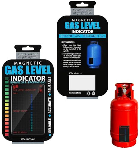 2 Pcs Magnetic Gas Bottle Level Gauge, Reusable Propane Fuel Level Indicators for Home Kitchen Tool