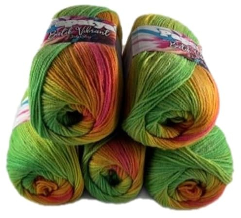 Rainbow Papatya Batik Vibrant Double Knitting 100g Ball (5, 11V)