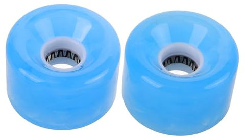 POPETPOP 2 Stück Skateboard Ersatzräder Blau Pu Langlebig Verschleißfest Kickboard Transparent Skateboard Räder Für Longboard
