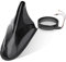 Eightwood Aktive DAB/DAB+ Antenne Shark Antenne Auto Digital Radio DAB FM Antenne Auto Dachantenne Autoantenne mit Verstärker with SMB Stecker DIN Adapter Auto Radio Splitter 5M Verlängerung Kabel
