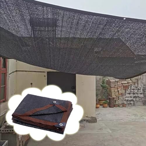 70 % UV-beständiges Sonnenschutznetz für Garten, Gewächshaus, Pflanzen, 10 x 10 m, Netzplane mit Ösen, schützt Ihre Pflanzen vor schädlichen UV-Strahlen, Schwarz