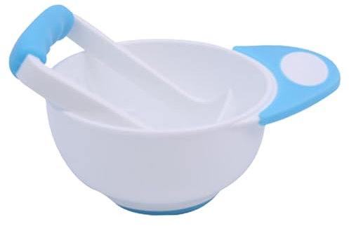 Baby Food Processor |Baby Food Maker Set Baby Food Grade PP Puree Maker Set Includes Bowl & Masher Non-Slip Heat-Resistant Easy Wash Baby Food Masher Set for New Parents