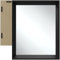 tectake® großer Spiegel, Spiegel Wand schwarz, Wandspiegel groß mit Rahmen als Spiegel Badezimmer, Wohnzimmer, Schlafzimmer Deko, Spiegel Flur, Badspiegel, Wohnung - 40,6 x 50,8 cm
