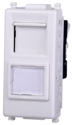 Presa rete ethernet RJ45 CAT6, Moduli Bianchi, Compatibile Con Vimar Plana, antenna, ethernet, TV, antenna, USB, schuko, Per Placche originali e compatibili