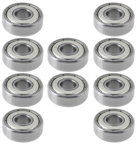 Briny River Lot de 10 Roulement à billes à gorge profonde double blindage pour 607 2Z SKF 607 ZZ IBU KOYO NTN 7x19x6mm