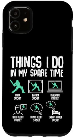 Cricket Things I Do In My Spare Time Kids Boys Youth Case for iPhone 11