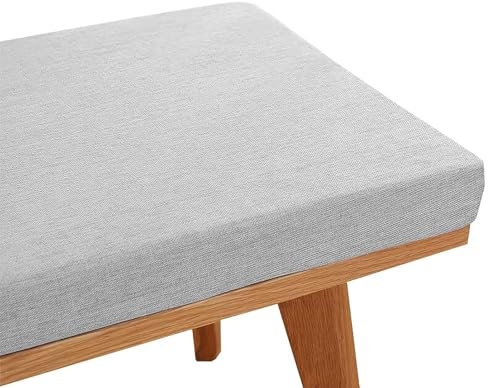 Sitzkissen Outdoor Stuhl, Sitzkissen Bank Gartenstuhl Bankauflage Bankkissen Sitzauflage Outdoor Kissen Waschbare Rutschfestes, Stuhlkissen für Terrasse Iinnen Fensterbank,Light gray,75X35X3CM