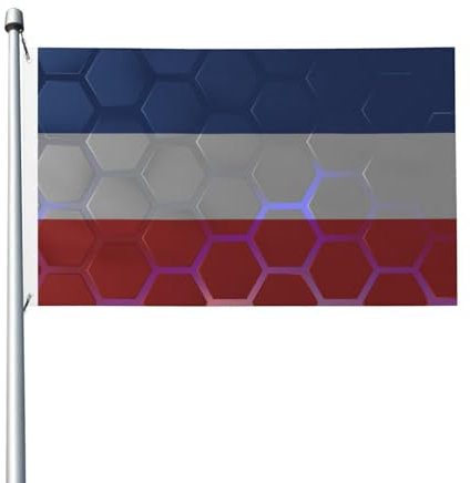 Bandera de Yugoslavia para exteriores, 90 x 150 cm, poliéster resistente de doble cara, ideal para el hogar, el patio, festivales, decoración de jardín al aire libre, banderas de bienvenida.