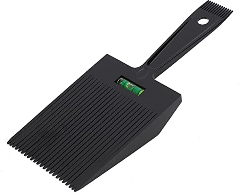GBSCLOVER Flat Comb Board with Level Indicator, ABS, Lightweight Cutting Comb with Spirit Level, Ergonomic Design, Easy to Use for Haircut, Clipper, Fade and Cutting Hair