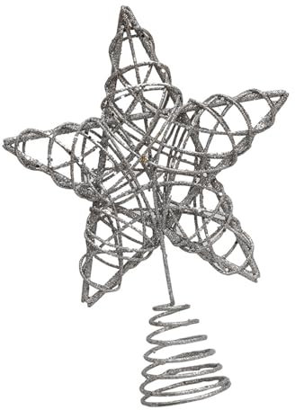 Decoración de estrella en miniatura brillante para decoración de árbol de Navidad pequeño, festival de temporada
