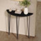 DJJYCTNM Modern Console Table with Iron Legs, Narrow Entryway Sofa Table for Hallway, Behind The Couch, Living Room, Foyer(Black,60x25x80cm/24x10x31in)
