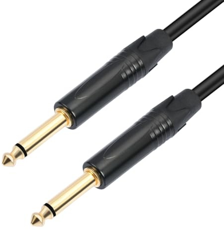 Aboiled 6.35mm 1/4 Guitar Cable Male to Male/TRS Balanced Stereo Audio Cable for Electric Guitar Amp Mixer Speaker 300cm