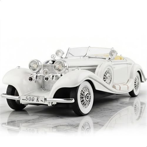 Risopen 1:18-Modellauto für Mercedes-Benz 500K TYP | Vollmetallkarosserie Türen und Motorhaube zum Öffnen detailreich gestalteter Innenraum ideal zum Ausstellen und Sammeln
