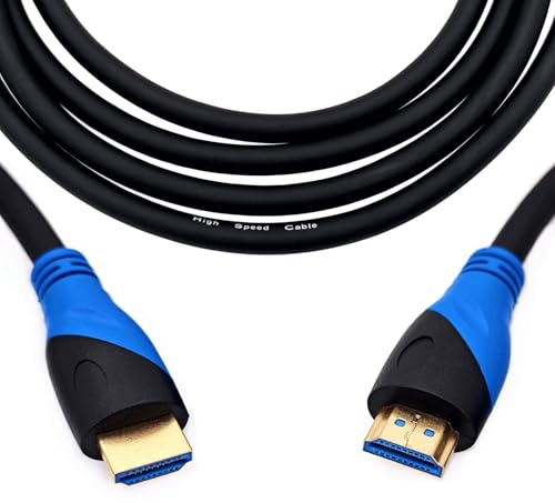 JZK 2M Câble HDMI 2.0 4K 60Hz, âme en cuivre pur, 2160P 1080P 720P Fil HDMI haute vitesse pour connecter ordinateur portable/PC/lecteur DVD à moniteur/TV/projecteur, pour PS5/4/3, VHS