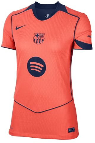 NIKE Fc Barcelona 2025/26 Match Third Authentic Dri-Fit ADV Total 90 Fußballtrikot Für Damen, Bright Mango/Midnight Navy/Midnight Navy, HM3239-855, S