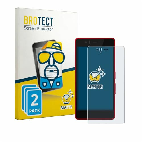 BROTECT Entspiegelungs-Schutzfolie für Fujitsu Arrows M04 (2 Stück) Matte Displayschutz-Folie, Anti-Reflex, Anti-Fingerprint