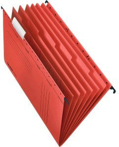 Falken Mehrfachhängemappe UniReg 6 Trennblätter rot