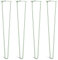 The Hairpin Leg Co. 4X Haarnadel-Tischbeine: Doppel-Schweiß Stahl, Schrauben, Anleitung, Schutzfüße. Klassischer 10mm 2 Stangen Stil. 71cm Pastellgrün