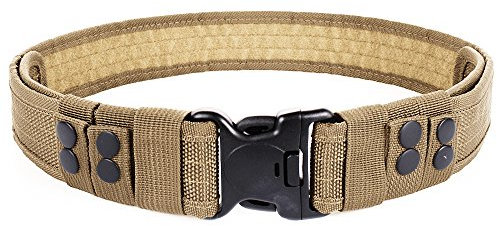 LUUFAN Military Tactical Belt Security Gear Einstellbare Heavy Duty Gürtel mit Schnellverschluss für Outdoor-Aktivität (Khaki)