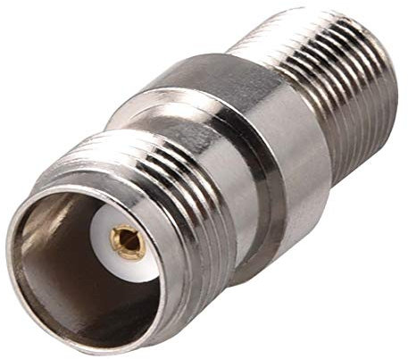 sourcing map TNC Female to F Type Female Brass Coaxial Cable RF Connector 1pcs