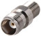 sourcing map TNC Female to F Type Female Brass Coaxial Cable RF Connector 1pcs