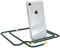 EAZY CASE Handykette kompatibel mit iPhone XR Handyhülle mit Umhängeband, Handykordel mit Schutzhülle, Silikonhülle, Hülle mit Band, Stylische Kette mit Hülle für Smartphone, Grün