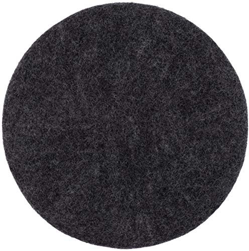 myfelt Flache Filz Sitzauflage, Filz Stuhlauflage - Hugo - rund, Ø 36 cm, Anthrazit